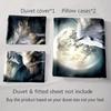 White Horse Design Bedding, Duvet Cover Sets, Duvet Covers, Pillowcases, Birthday Gifts (1 * Duvet Cover 2 * Pillowcases, Without Duvet Insert)