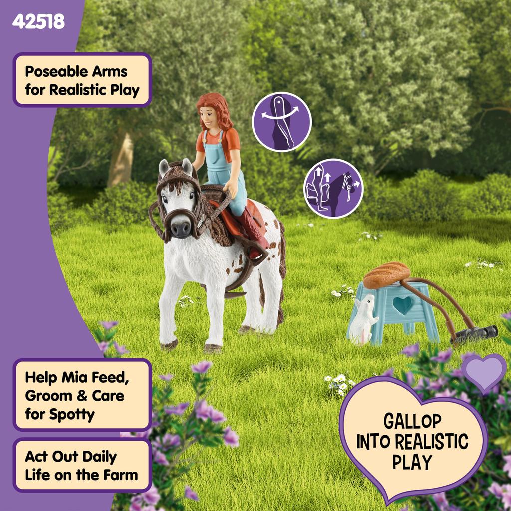 Schleich Horse Club Mia and Spotty the Pony Figure 42518