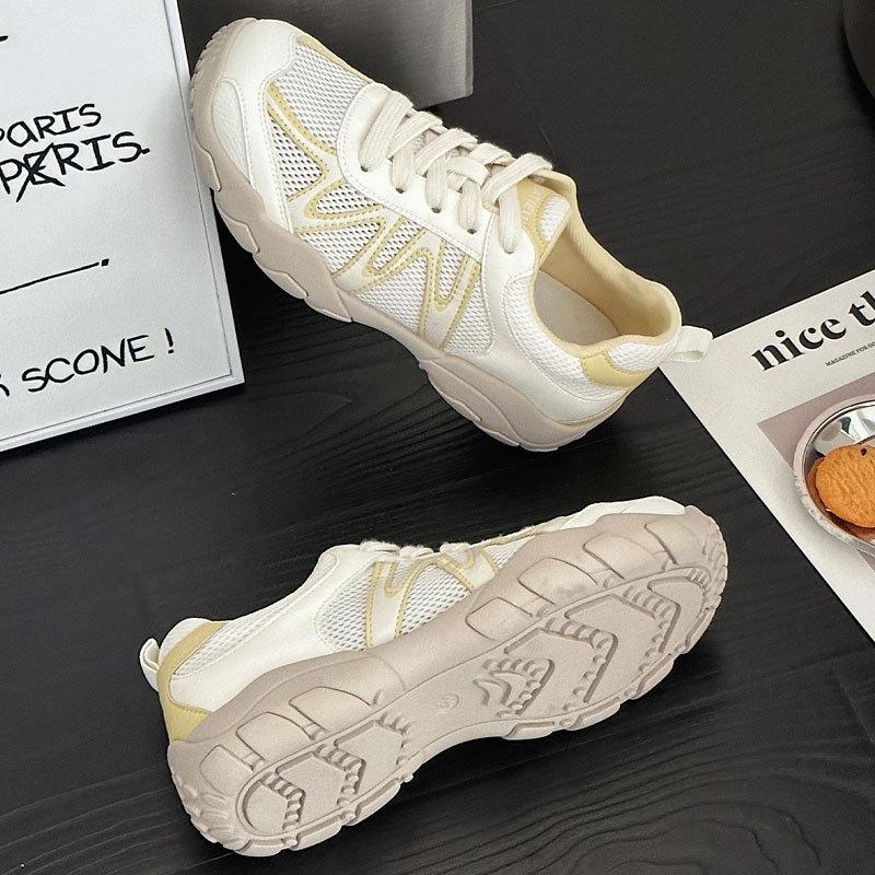 Mesh breathable thick-soled color matching German training shoes women's summer new casual versatile and lightweight Forrest Gump shoes
