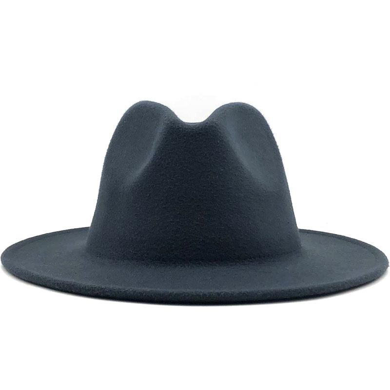 eBay autumn and winter new black woolen top hat European and American fashion jazz hat color
