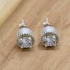 CZ 925 Sterling Silver Drop Earrings, Gemstone Handmade Dangle Earrings