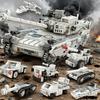 Zestaw Klocków Militarnych 8 w 1 Czołg Samolot Okręt Wojenny Pojazd Opancerzony Zestaw Modelarski Zabawki DIY dla Dzieci Prezent Świąteczny