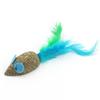 Mint Tease Cat Toy Mouse-Shaped Catnip With Feather Teeth Cleaning Molar Stick Cat Snack