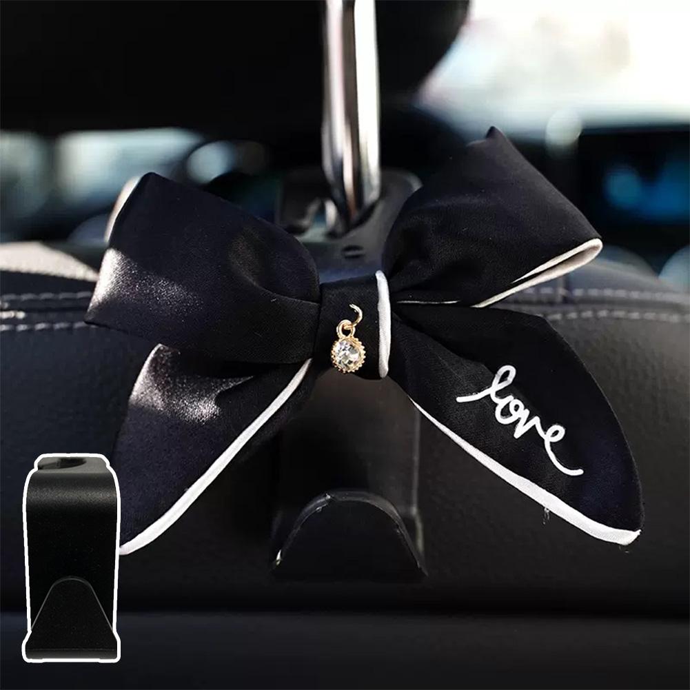 Car Hook Cartoon Cute Bow For Car Back Hook Sundries Cute Rear Placement Tool Interior Accessories B7j1