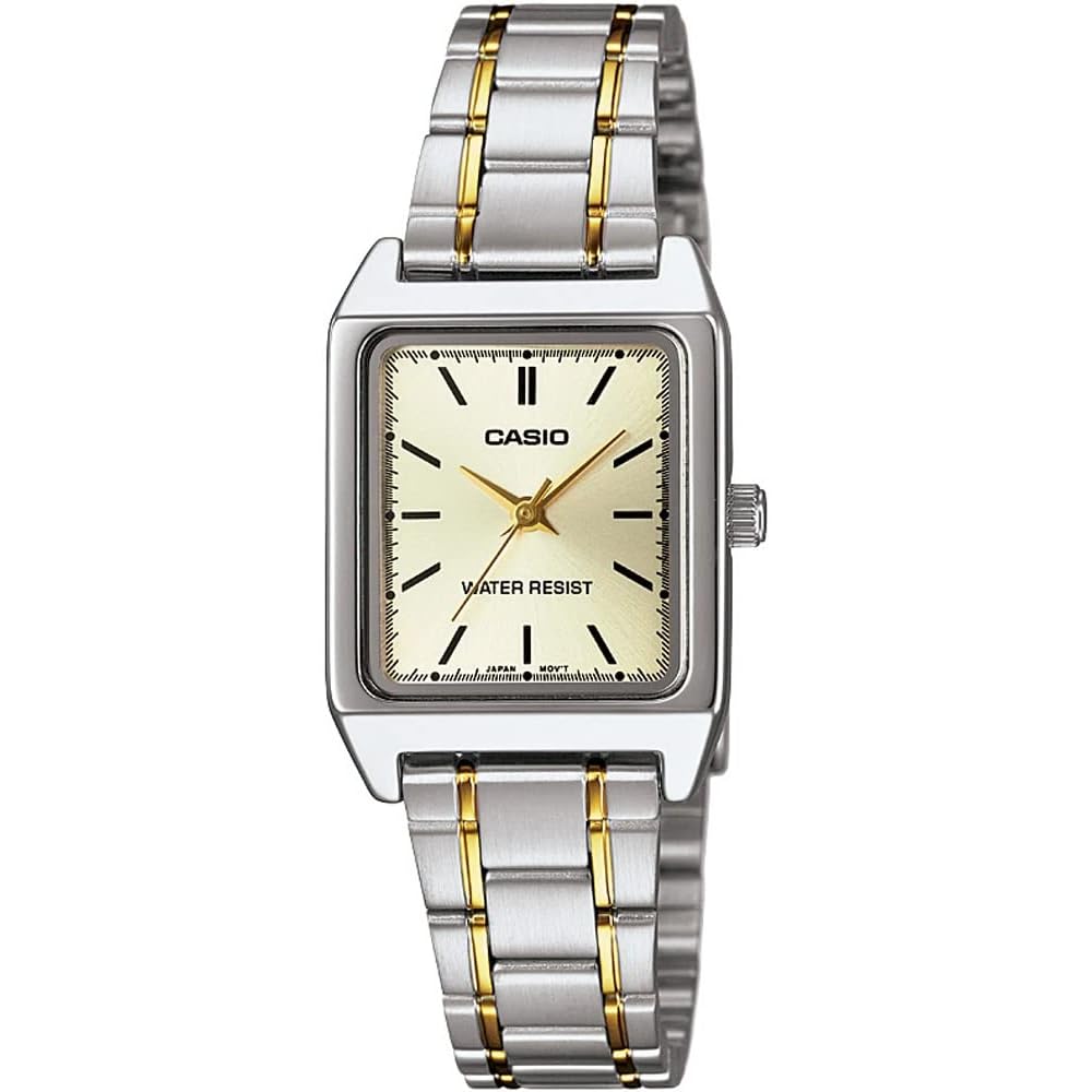 Casio Standard Quartz Women s Watch LTP-V007SG-9E Silver Gold Metal Band International Model