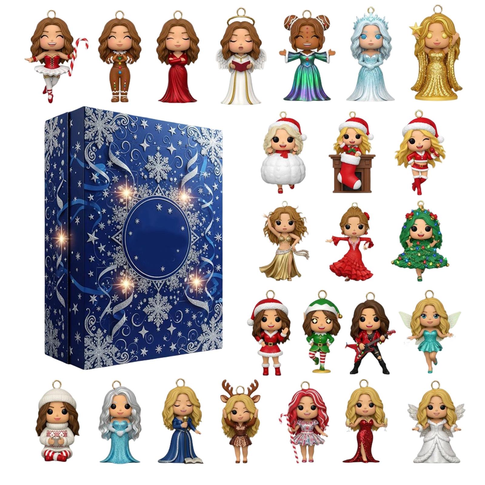 

2D Плоская Коробка Самолет 24 шт. Серия Адвент-календарь Рождественский Отсчет One Size