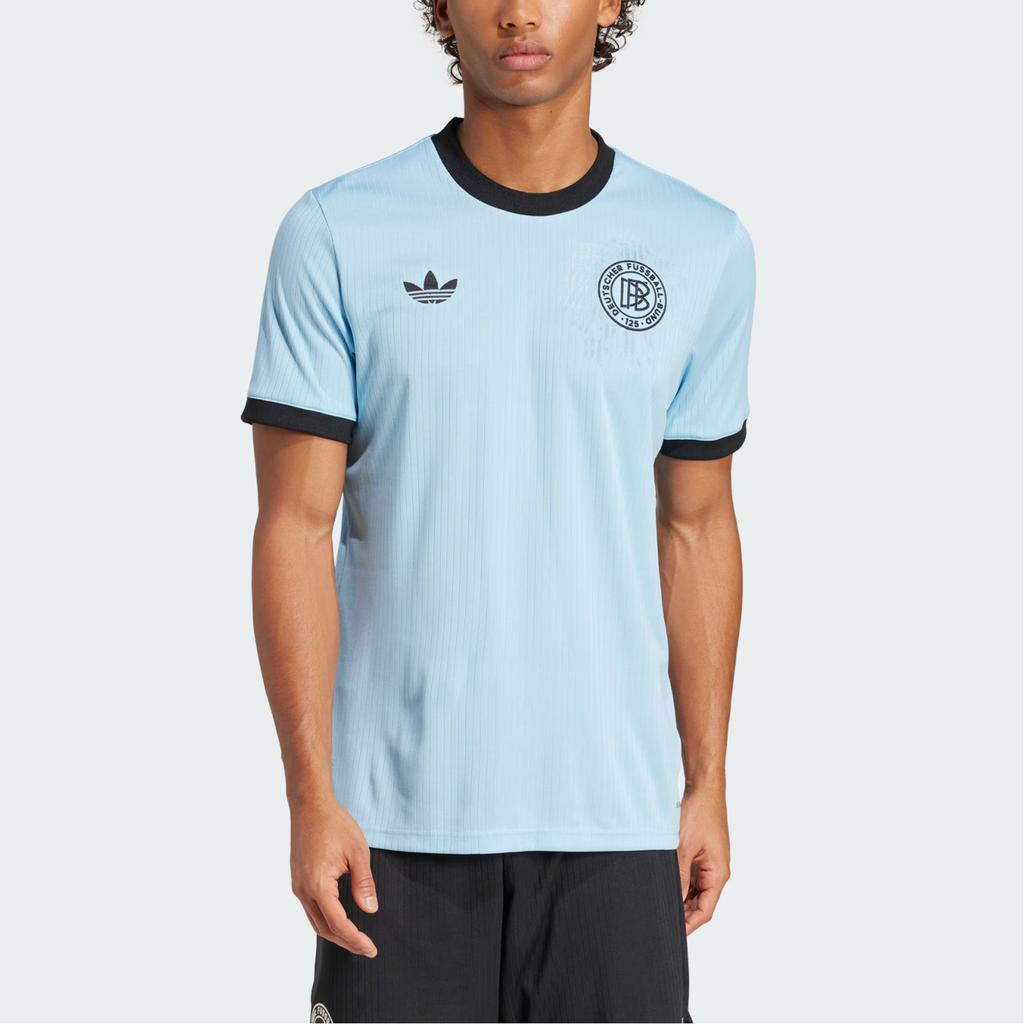 Adidas Originals Anniversary Germany Football Association 125th Anniversary Series Quick-Dry Crew Neck Pullover Short Sleeve Football Shirt JY1315