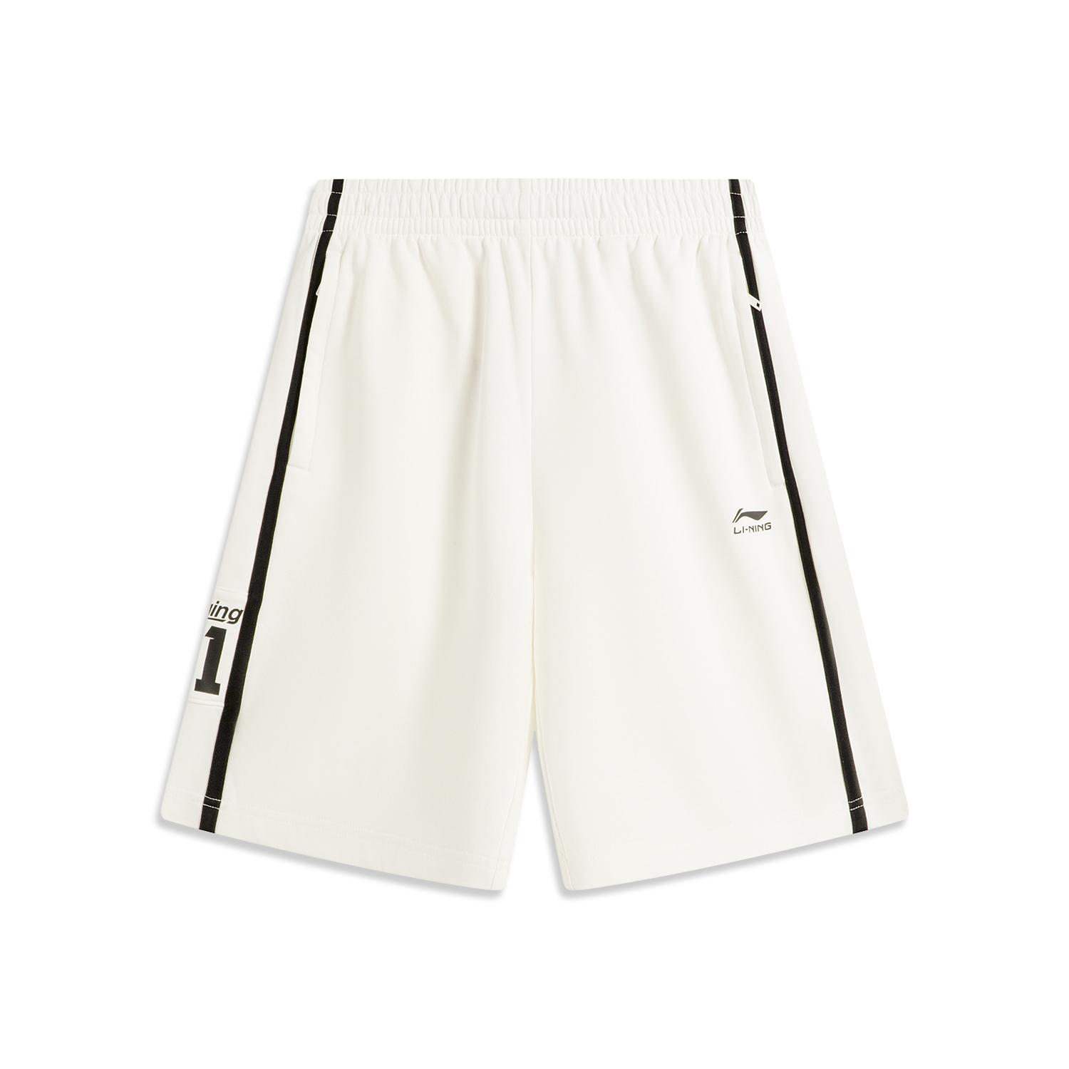 

Li-Ning Sports Lifestyle Series Letter Elastic Simple Color Block Casual Shorts Men Shorts Off-White AKSV279-1 S