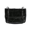 Simple Black Rock Bag Retro Lingerie Girl Shoulder Bag Fashion Soft Chain Girl Crossbody PU Material Car Stitching Craft Decorat