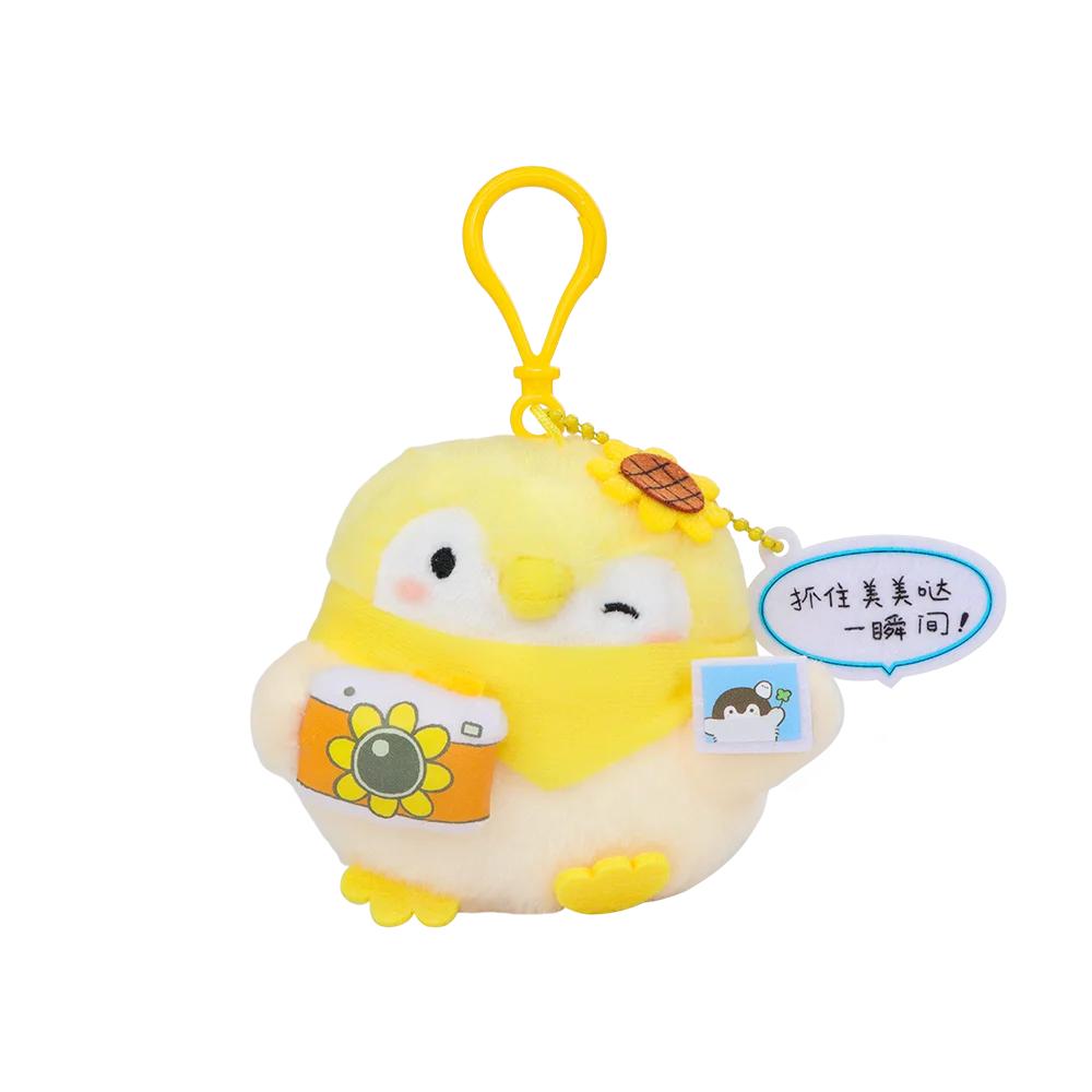 Koupenchan Pinguïn Originele Pluche Hanger Speelgoed Schattige Roze Pinguïn Vlieger Rugzak Decoratie Pop 8-10Cm Pluizig Ornament Cadeau