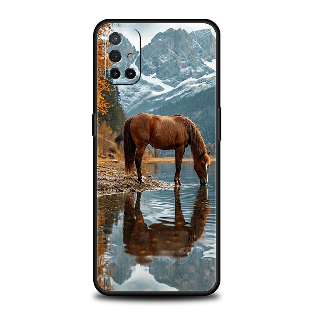 Beautiful Elegant Brown Horses Case For OnePlus 13 12 11 10 9 8 7T Pro 13R 12R 10R 9RT 8T Nord N200 N30 2T CE 2 3 5G Lite Cover