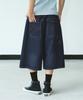 Awodeijeu Symbol Stitch Bermuda Denim Pants [Dark Blue]