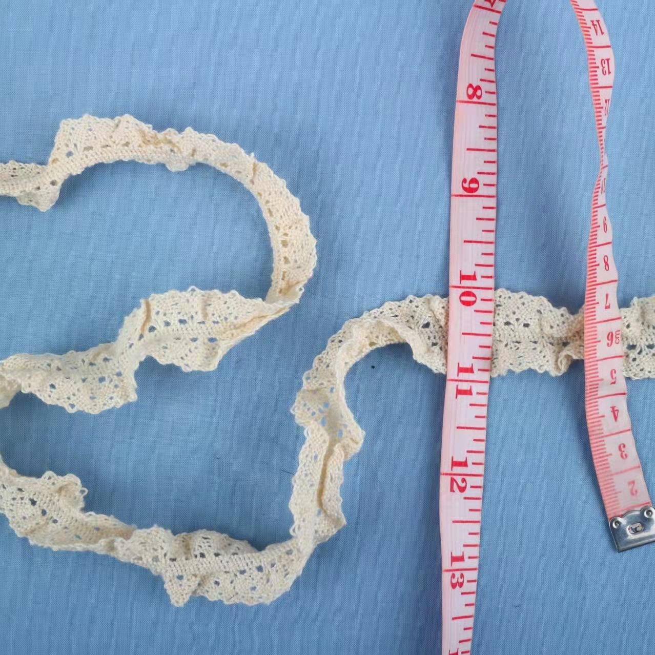 

Bilateral Elastic Cotton Thread Lace Barcode, Home Clothing Clothing Hat Rope Accessories Diy Cotton Thread Lace s0173-25 original white