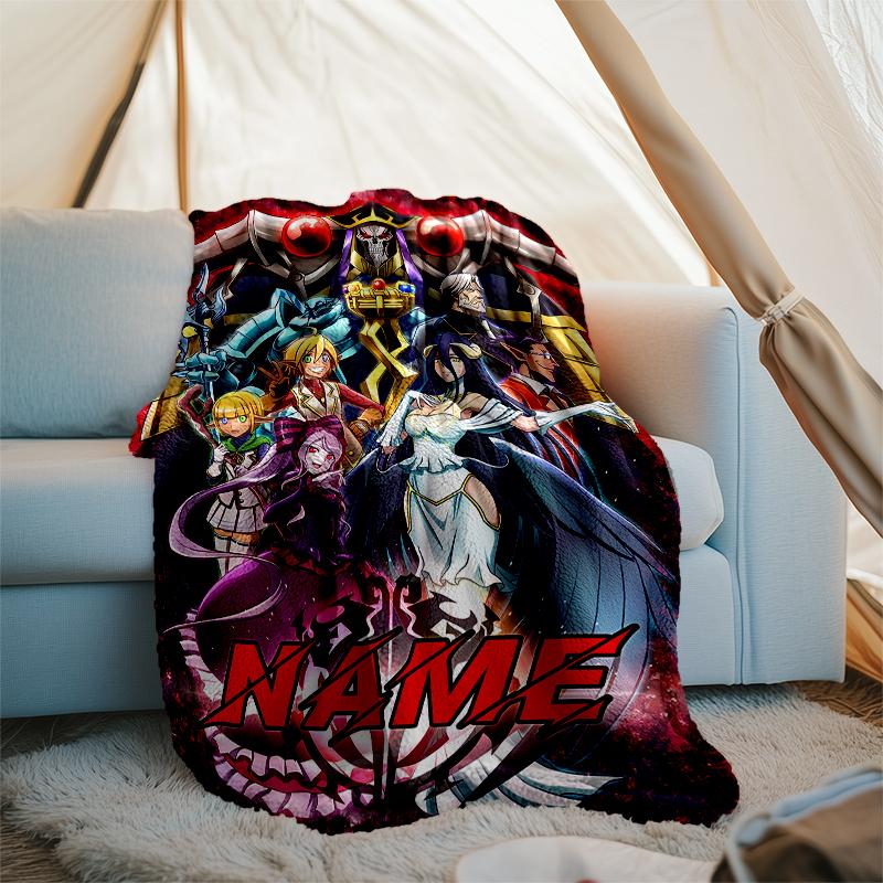 Personalized Custom Name Blanket - Overlord Print Design,Blanket for Sofa,Bed,Travel,Camping - Soft and Warm, Great Gift