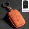 Leather Car Remote Key Case Cover Holder Keychain Protector Shell for Land Rover Range Rover Sport Evoque Freelander for Jaguar