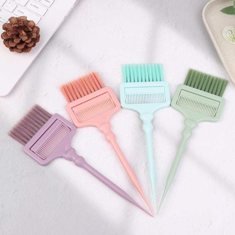 1pcs Professional Hair Tint Brush Non-slip Hair Coloring Cream Brush With Comb Dyeing Picking Bleaching Salon Applicator