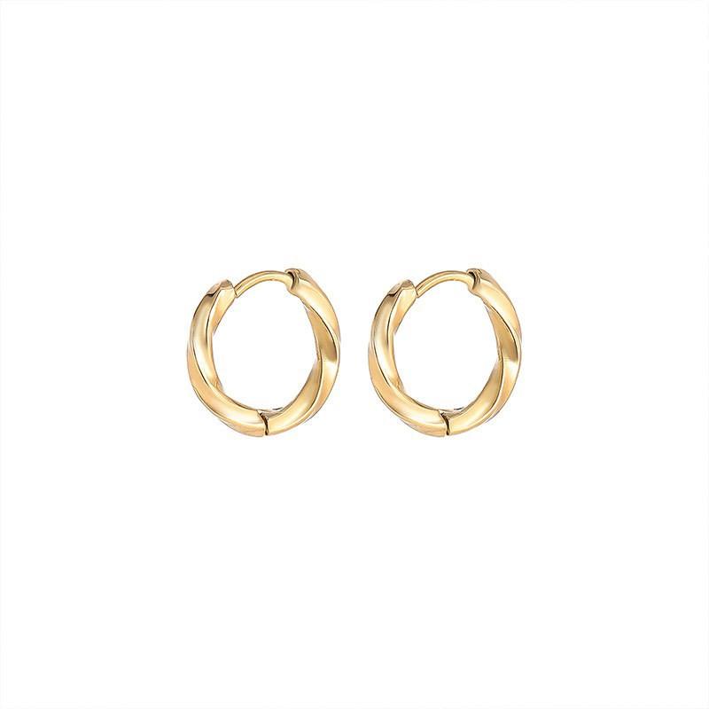 European and American Simple and Fashionable High -level Sensor Circle Ears Female Ring Women