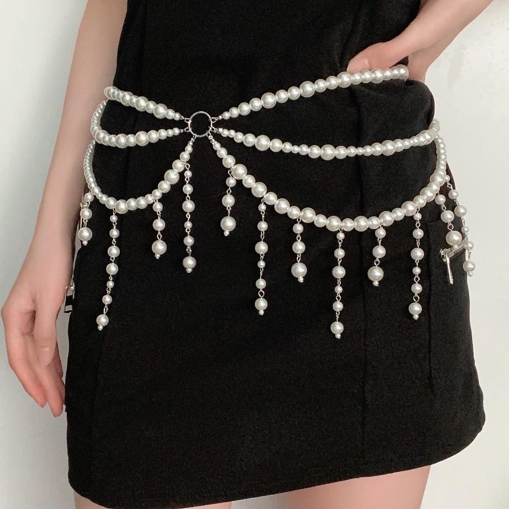 Tassel Thin Waist Chain Belt Multilayer Women Body Chain Belt Fashion Body Jewelry  Streetwear
