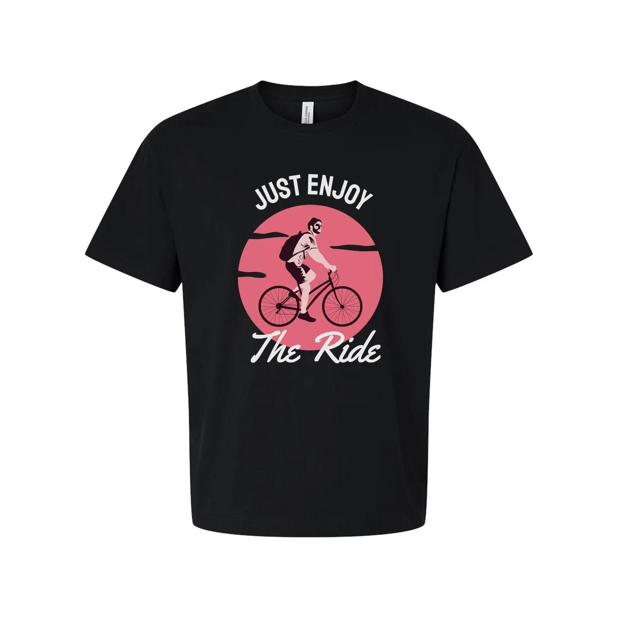 Just Enjoy The Ride Bicycle Graphic T Shirt For Unisex Casual Everyday Wear And S