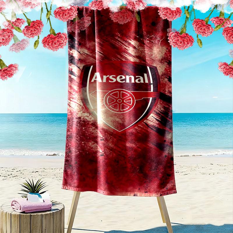 Arsenal F Print Beach Towel, Large Soft Quick Dry Towel for Beach Camping Swimming