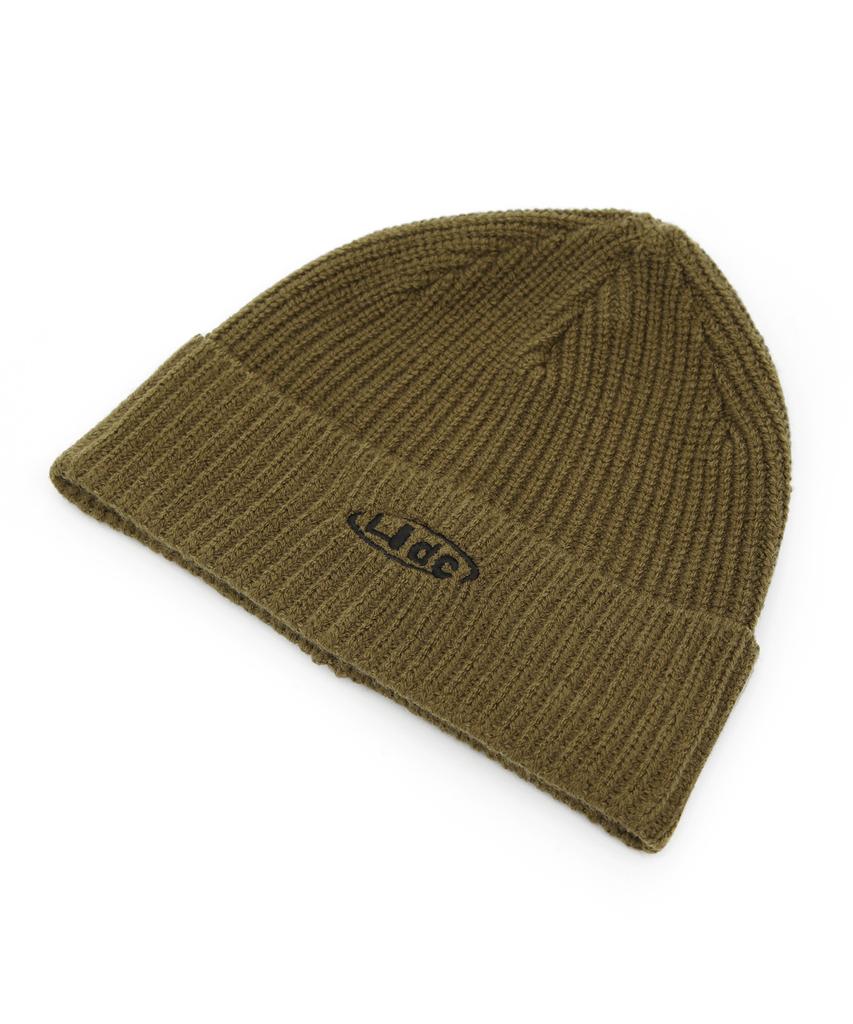 Eondeokeonteulol Winter Slim Fit Knit Thermal Logo Embroidered Unisex Solid Beanie Hat Beanie / Flex / Liquid / Khaki