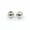 K18WG Mirror Cut Ball Backs for American Earrings (1 Pair) (D119H-WG) (White Gold)