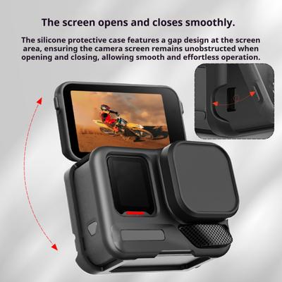 Protector de Lente para Cámara de Acción Cubierta Protectora a Prueba de Golpes Resistente a Impactos Fácil Instalación Funda de Silicona para Cámara de Acción para Insta360 Ace Pro 2