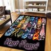 Tappeto Personalizzato Demon Slayer Kimetsu no Yaiba per Soggiorno Camera da Letto Decorazione Casa Stile Film Tappeto da Gioco per Pavimento -HE33
