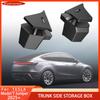 For Tesla Model Y YL Juniper Trunk Organizer Side Storage Box Boot Organizer Flocked TPE Mat Anti-dirty Car Travel Accessories