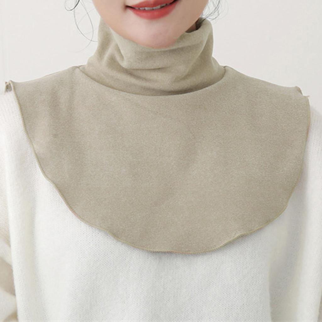 New Soft Cotton Modal Faux Fake Collar Neck Muslim Hijab Scarf Women Solid Neck Cover Detachable Blouse Turtleneck Scarf Wraps