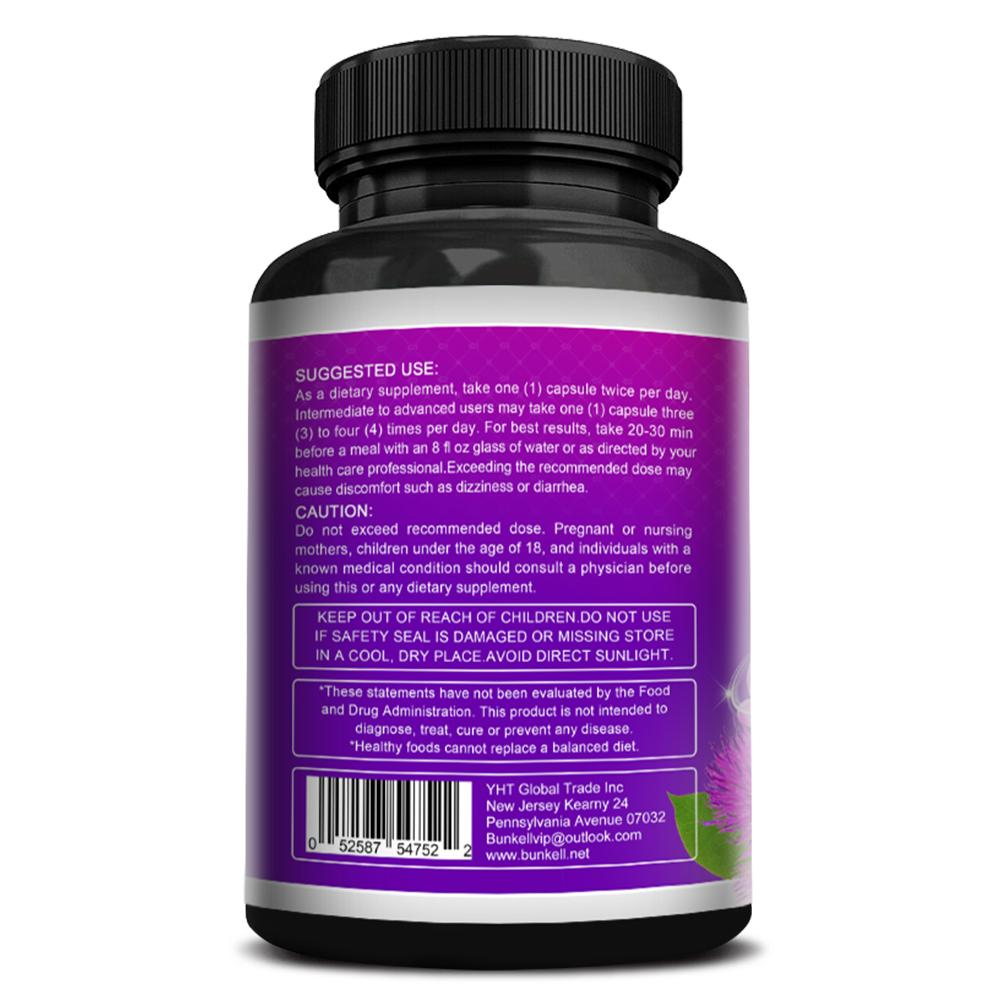 Bunkell Liver Detox Cleanse Supplement, Milk Thistle, Artichoke, Dandelion, Beet Root, Chanca Piedra, 120 Caps