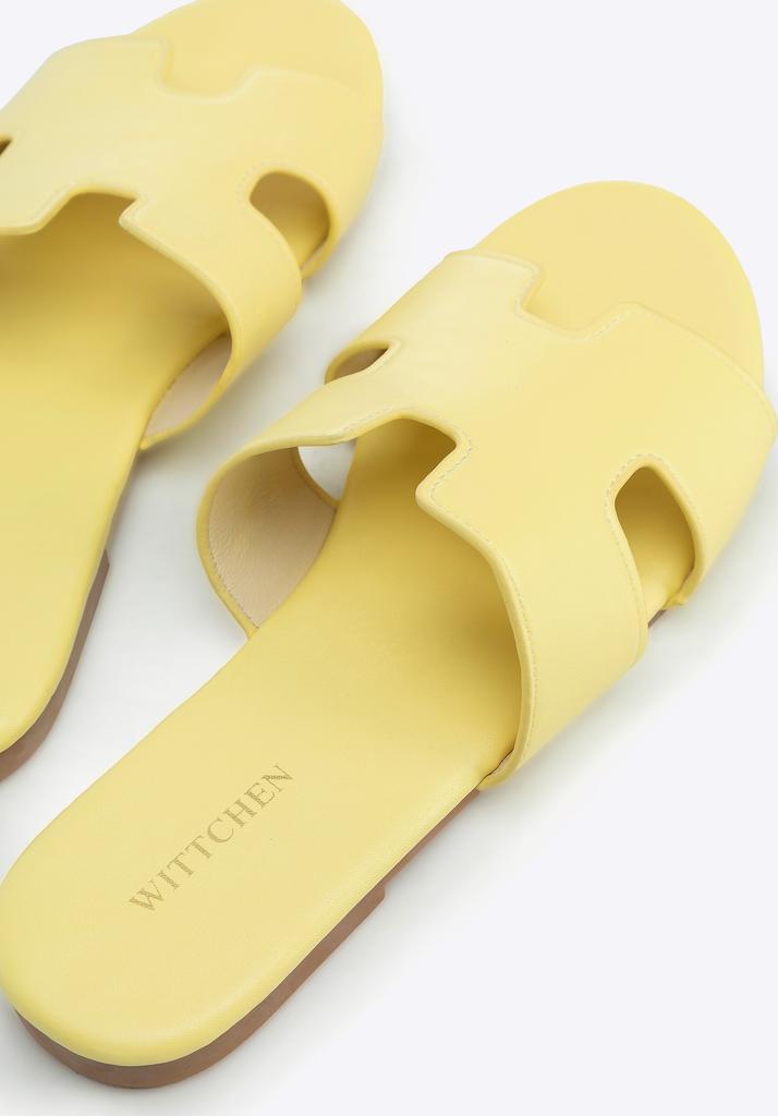 Infradito Gialle da Donna Wittchen in Ecopelle