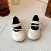 Girls Princess Shoes Children's Leather Shoes Pearl Mary Jane Shoes Fashion Performance Shoes