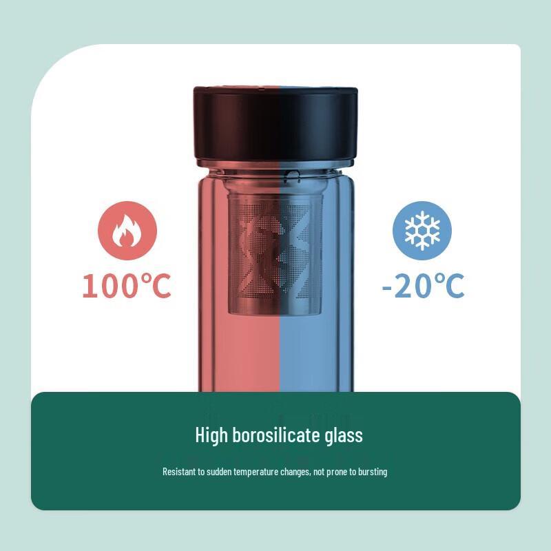 Thermos TCGD-400 Double-Layer Glass Tea Infuser Cup