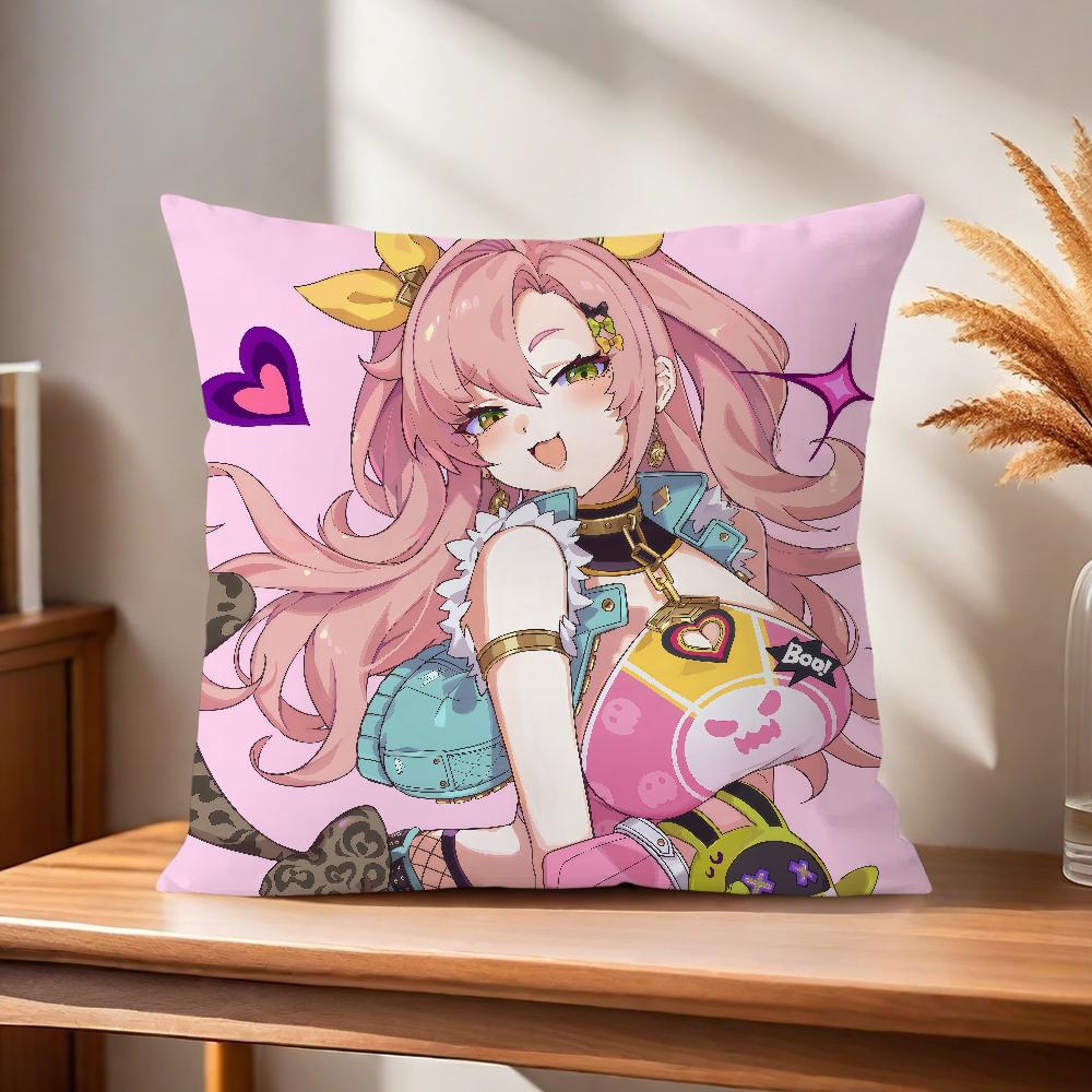 ZZZ soft Pillow Case Zero for Zone Zenless Sofa Living Room Home Nicole Decor Protective Covers Without Demara Pillow-Insert