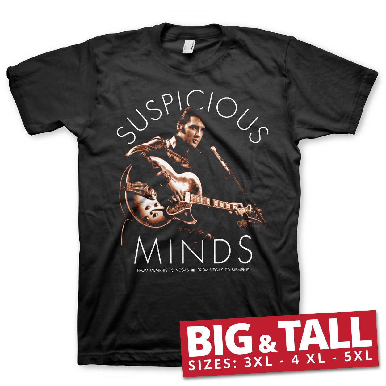 Licence Officielle Elvis Presley Suspectes Minds 3XL 4XL 5XL Homme T-Shirt XXXL