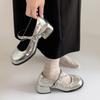 Fashion New Women Mary Jane Shoes Ladies Outdoor Butterfly-knot Pumps Spring Autumn Women's Dress Leather Solid Color Thick Heeled Shoes