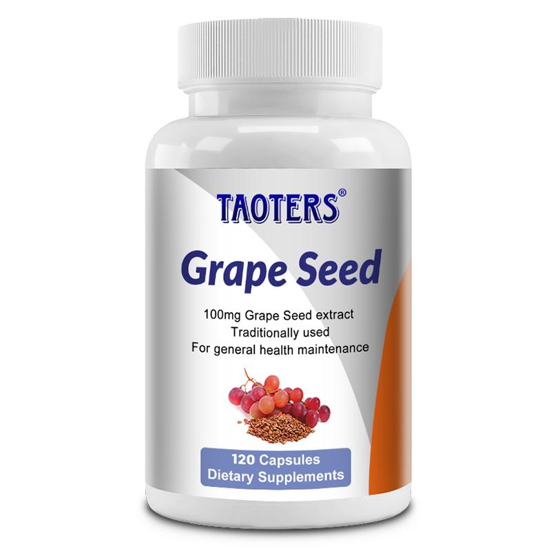 Taoters grape seed capsules for antioxidant and skin care 120 capsules 120 capsules