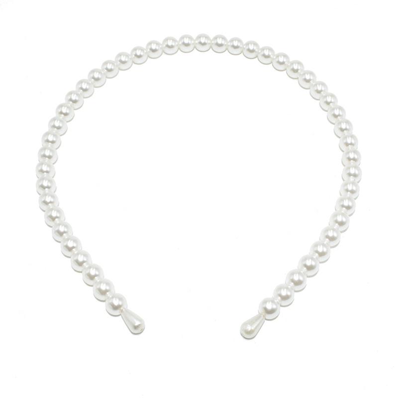 

Жемчужная повязка на голову, свадебный головной убор, ручная работа, жемчужная повязка на голову из бисера, студийный орнамент Ladutong, большой 8mm Same Size