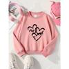 European Sizes  Kids' Casual Sweatshirt Printed Round Neck Pullover, Faith Hope Love Hearts Design,  Casual Comfortable