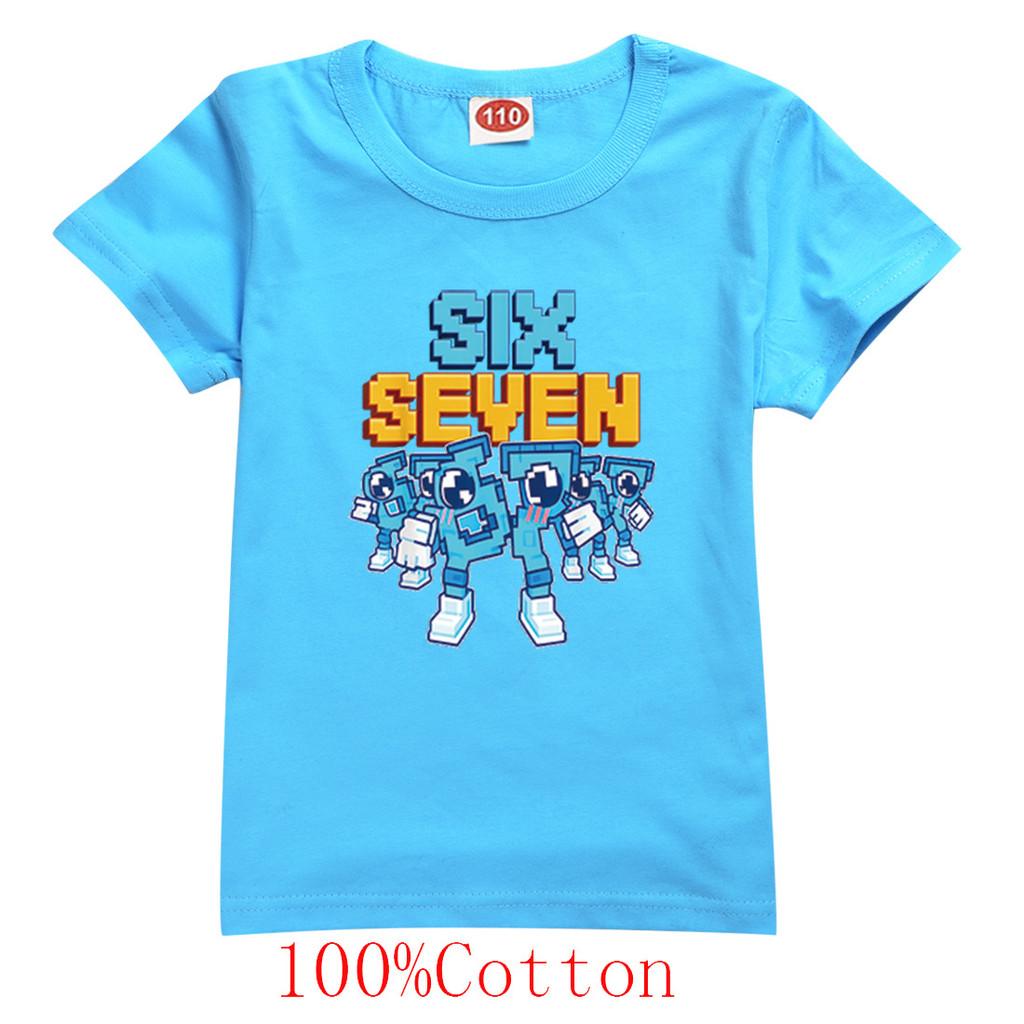 9193 Kinder Jungen Mädchen Steal a Brainrot 67 Six Seven Print Kurzarm-Baumwoll-T-Shirt