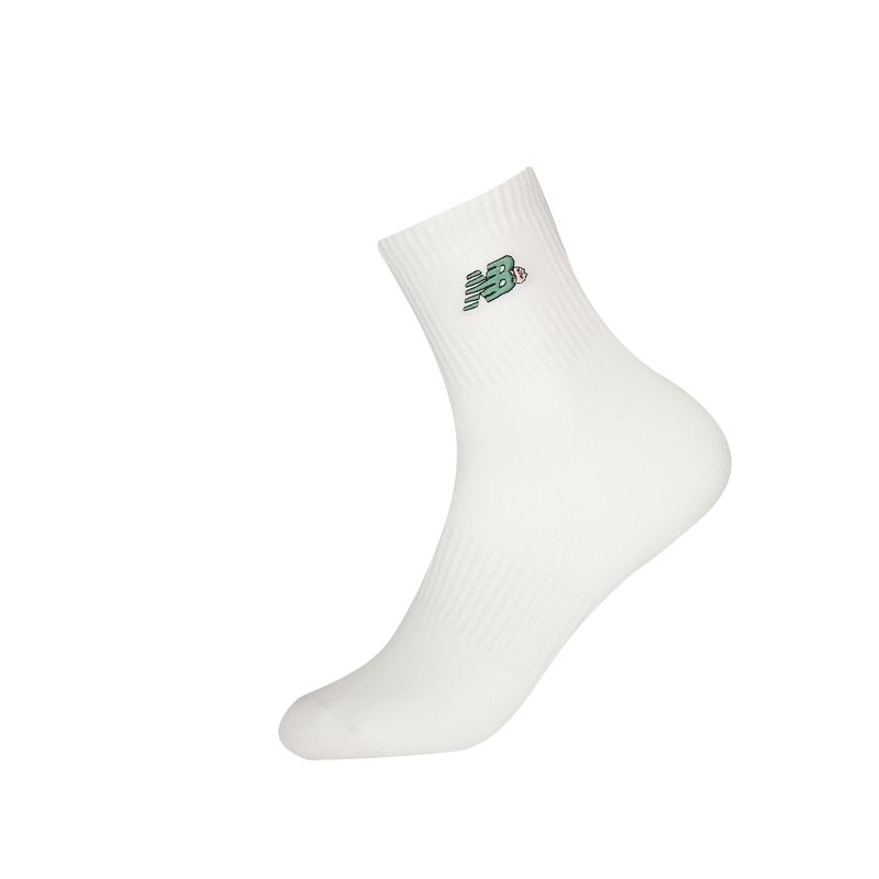 New Balance SS25 Crew Socks Unisex 1 Pack White LAS52404-SST M