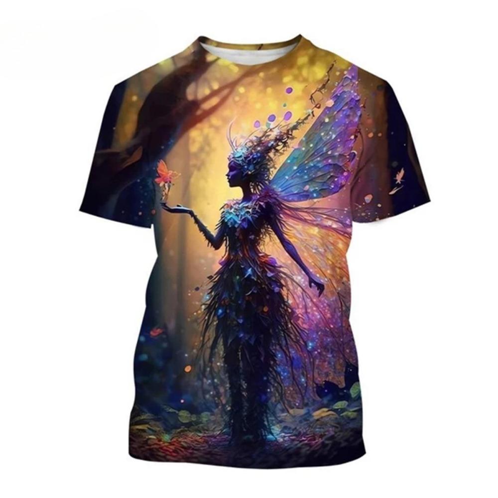 Magical Elf 3D Printed Men's Fashionable Street Round Neck Short Sleeved T-shirt