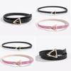 Y2k Ladies Triangular Buckle Laser Laser Dot Belt With Magnetic Closure For Trendy Looks