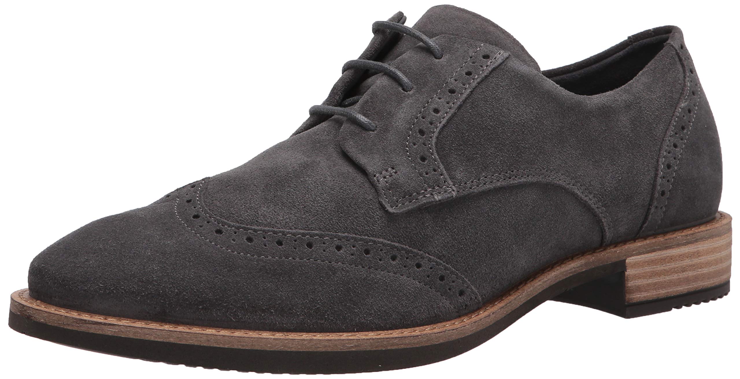 

ECCO womens Sartorelle 25 Tailored Tie Oxford, Magnet Suede, 8-8.5 US