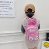 Adorable Bunny Ear Cartoon Kids Backpack Stylish Korean Design Sequin Pu Material