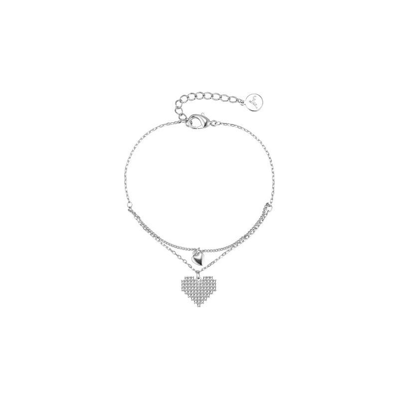 2024 Double Layer Heart Bracelet: Women's Niche Design, Light Luxury, Versatile, High-End, Best Friend Accessory