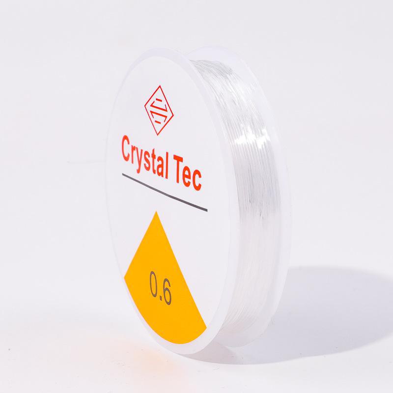 Round Cowhide Beaded Crystal Elastic Rope - Wear-Resistant and Super Elastic Wire