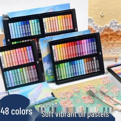 Super Soft Heavy Color Oil-Based Pastels - 24/36 Crayon Set for Art Students