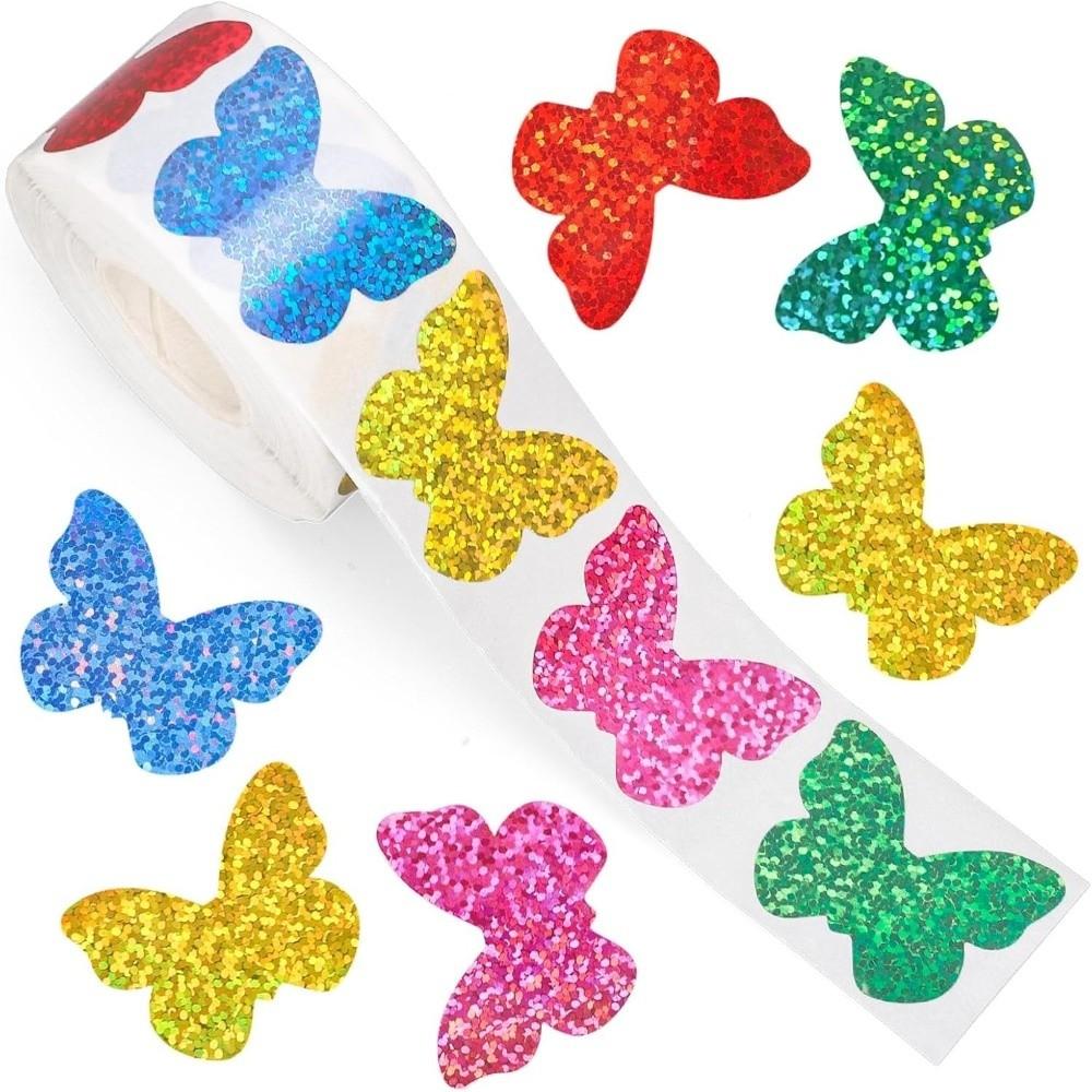 

500pcs/Roll Self-adhesive Reward Stickers Motivational Encourage Sticker Children Butterfly